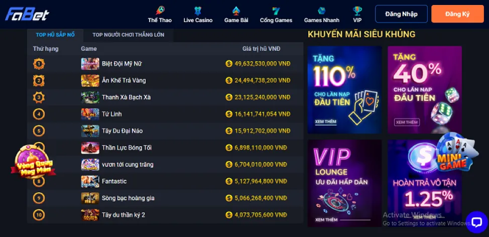 Tham gia sự kiện VIP và giải đấu riêng